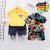 Kids Floral Printed Half Sleeve Shirt and Polo T-shirt With Shorts