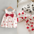 Baby Girl Cherry Patch Dress With Large Hair Bow