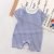 Blue Lining Printed Half Sleeve Romper for Baby